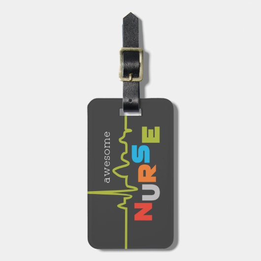 Personaliseer de Geweldige verpleegkundige op de d Bagagelabel (Voorkant verticaal)