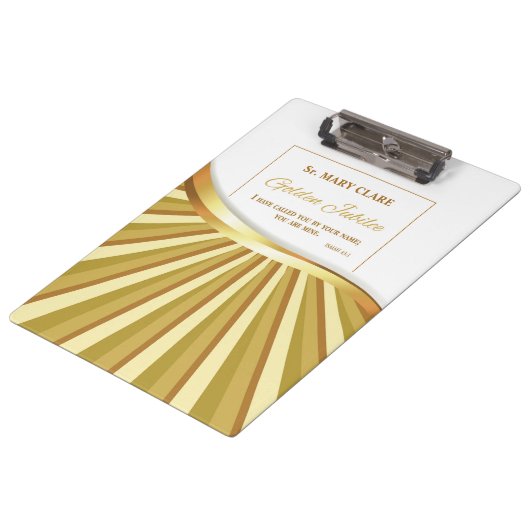 Personaliseer de Golden Jubilee van het Religieuze Klembord (Gekanteld)