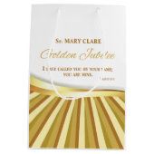 Personaliseer de Golden Jubilee van het Religieuze Medium Cadeauzakje (Achterkant)