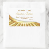 Personaliseer de Golden Jubilee van het Religieuze Rechthoekige Sticker (Tas)