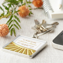 Personaliseer de Golden Jubilee van het Religieuze Sleutelhanger