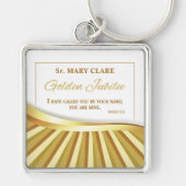 Personaliseer de Golden Jubilee van het Religieuze Sleutelhanger (Voorkant)