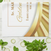 Personaliseer de Golden Jubilee van het Religieuze Theedoek (Gevouwen)