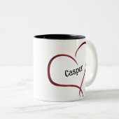 Personaliseer de hond papa tweekleurige koffiemok (Voorkant rechts)