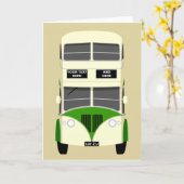 Personaliseer de Iconische Bus van het Dek van Kaart (Gele Bloem)