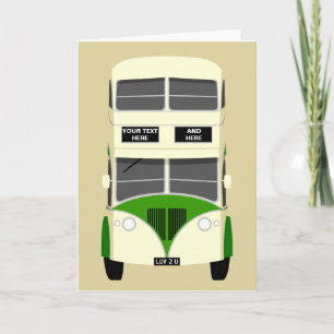 Personaliseer de Iconische Bus van het Dek van Kaart