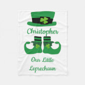 Personaliseer de Ierse groene Leprechaun van St. P Fleece Deken (Voorkant)