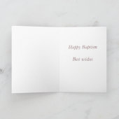 Personaliseer de jurk van het roze meisje Baptisme Kaart (Binnen)