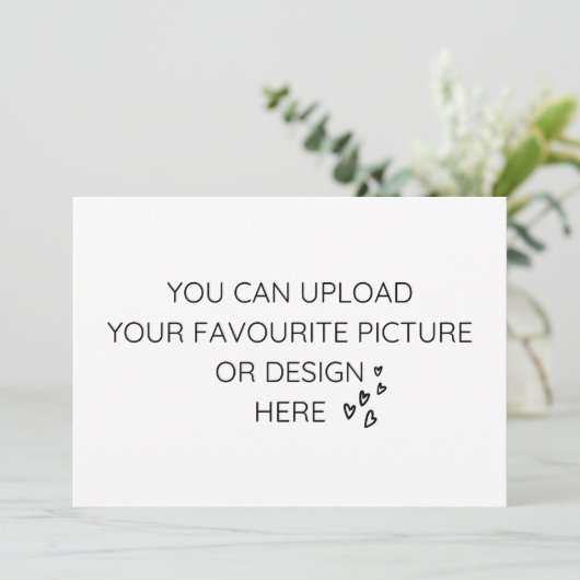 Personaliseer de kaart van de 5"x 7"bijlage (Staand voorkant)