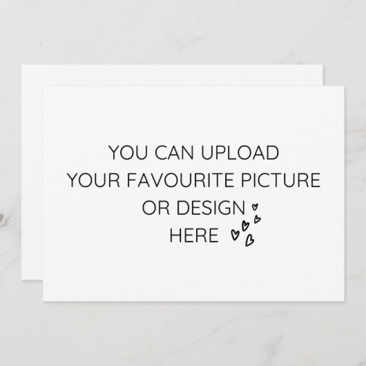 Personaliseer de kaart van de 5"x 7"bijlage (Voorkant / Achterkant)