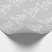 Personaliseer de kalmte grijs wit cadeaupapier (Hoek)