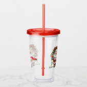 Personaliseer de Kerstman Acryl Drinkbeker (Rechts)