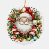 Personaliseer de Kerstman Keramisch Ornament (Voorkant)
