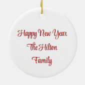 Personaliseer de Kerstman Keramisch Ornament (Achterkant)