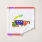 Personaliseer de Kinder Choo Choo Train Bad Handdoek (Wasdoekje)