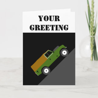 Personaliseer de Klassieke Groeten van Land Rover Kaart