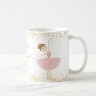 personaliseer de kleine ballerina name mok