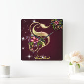 Personaliseer de Klok van de Muur van het Monogram (Huis)