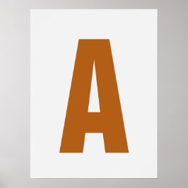 Personaliseer de kunst van de briefmuur Moderne Ge Poster