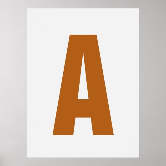 Personaliseer de kunst van de briefmuur Moderne Ge Poster (Voorkant)