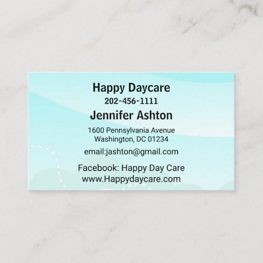 Personaliseer de leerkracht Fijne Kinderen tijdens Visitekaartje (Achterkant)