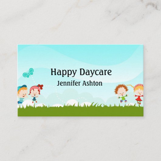 Personaliseer de leerkracht Fijne Kinderen tijdens Visitekaartje (Voorkant)