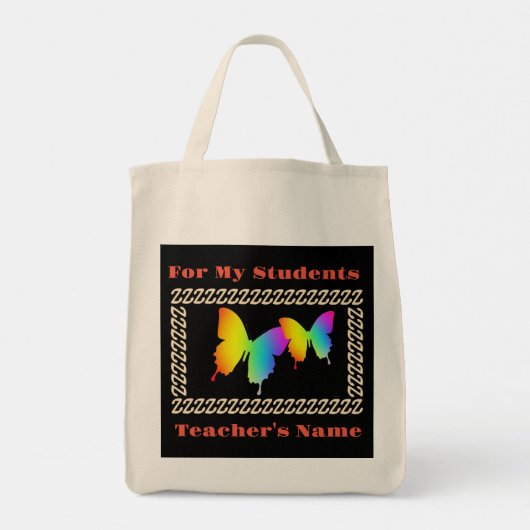 Personaliseer de leerkracht voor mijn leerlingen tote bag (Achterkant)