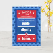 Personaliseer de Militaire Afstuderen Kaart (Gele Bloem)