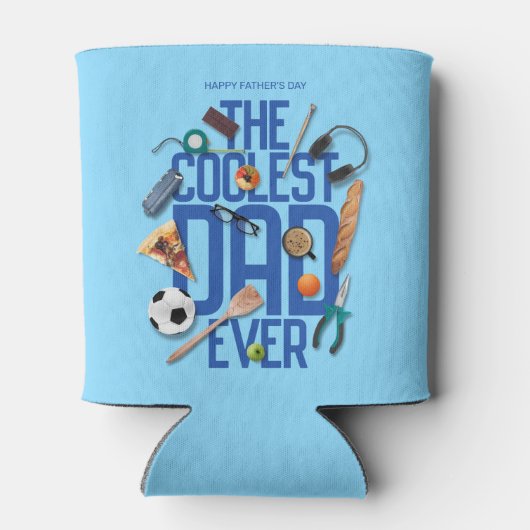 Personaliseer de moderne coolste vader ooit blikjeskoeler (Achterkant)