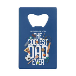 Personaliseer de moderne coolste vader ooit creditkaart flessenopener