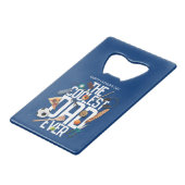 Personaliseer de moderne coolste vader ooit creditkaart flessenopener (Voorkant Gekanteld)