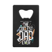 Personaliseer de moderne coolste vader ooit creditkaart flessenopener (Achterkant)