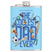 Personaliseer de moderne coolste vader ooit heupfles (Voorkant)