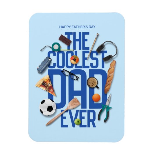 Personaliseer de moderne coolste vader ooit magneet (Verticaal)