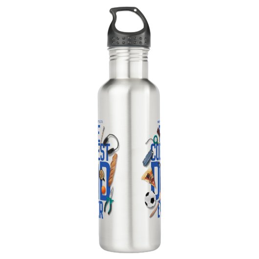 Personaliseer de moderne coolste vader ooit waterfles  (Achterkant)