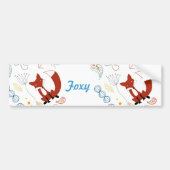 Personaliseer de moderne Foxy Woodland Bumperstick Bumpersticker (Voorkant)