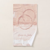 Personaliseer de moderne kunststijl Zacht Roze Pea Bad Handdoek (Handdoek)