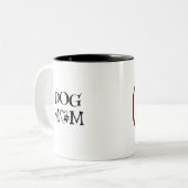 Personaliseer de moeder van de hond tweekleurige koffiemok (Voorkant links)