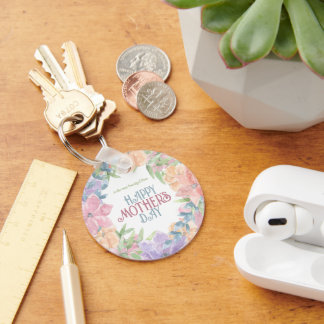 Personaliseer de Moederdag van de Waterverf van Vi Sleutelhanger