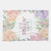 Personaliseer de Moederdag van de Waterverf van Vi Theedoek (Horizontaal)