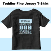 Personaliseer de naam big brother blue kinder shirts