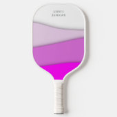 Personaliseer de naam Pink Waves Pickleball Paddle (Voorkant)