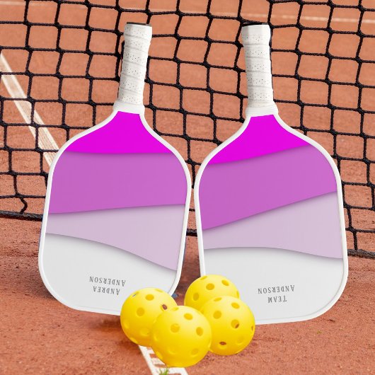 Personaliseer de naam Pink Waves Pickleball Paddle