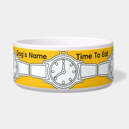 Personaliseer de naam van de hond Tijd om te eten Voerbakje