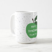 Personaliseer de naam van de leraar aangepaste gro koffiemok (Voorkant links)