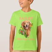 Personaliseer de Naam van Dog en de Foto T-Shirt (Voorkant)