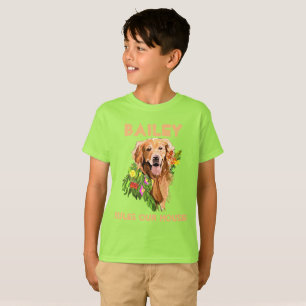 Personaliseer de Naam van Dog en de Foto T-Shirt