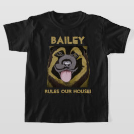 Personaliseer de Naam van Dog en de Foto T-Shirt