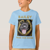 Personaliseer de Naam van Dog en de Foto T-Shirt (Voorkant)