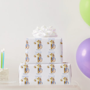 Personaliseer de naam van het kind Peter 1st Verja Cadeaupapier